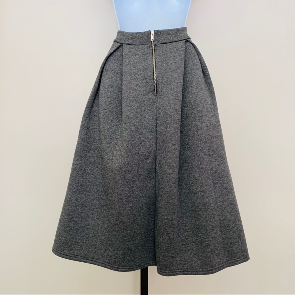 Gray A-line Skirt - Picture 4 of 8